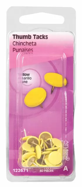 122671 HILLMAN Steel Thumb Tacks Total Pack
