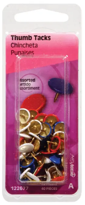 122677 HILLMAN Push Pins Total Pack