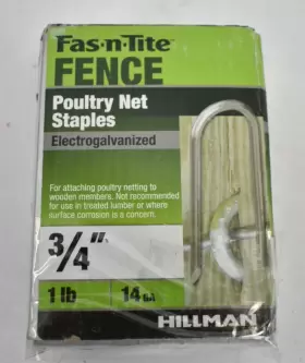 461296 HILLMAN Poultry Fence Staples Electro Galvanized Pack