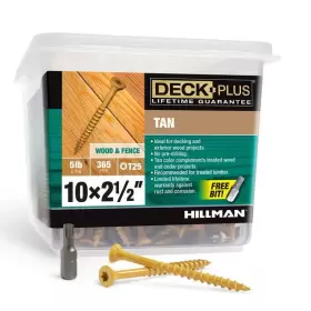 48416 HILLMAN Deck Star Flat Head Exterior Screws Total