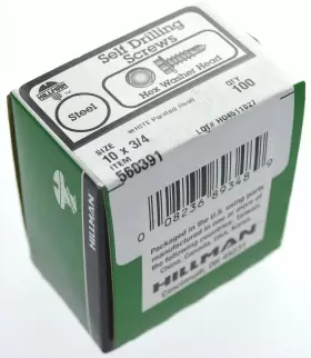 560391 HILLMAN Hex Washer Head Drilling Screw Pack #2