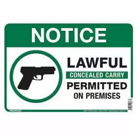 843298 HILLMAN FASTENERS Concealcarry Sign