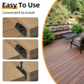 B0D666L3S1 HOCAMEL Pack Hidden Deck Fasteners Decking Board #3