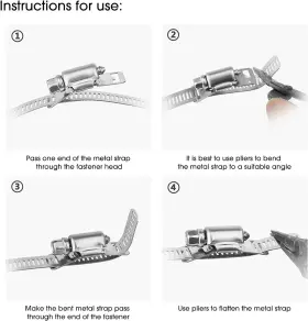 313027194172 HOMAGIC Hose Steel Clamp Fastene #3