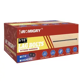 LS516X112P100BKR HROMIGRY Lag Bolts Screws Wood Double Anti