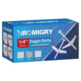 MGTB14X3P60Z HROMIGRY Toggle Bolts Wall Anchors Drywall