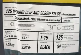 176901259 HULK Hidden Fastener Decking Clip Screws Steel #2