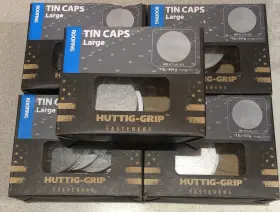 Large-tin-caps HUTTIG-GRIP Cap Disks