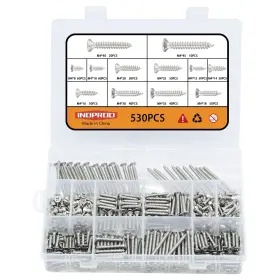 RIV0001 INDPROD Wood Screws Fasteners Steel Tappi Kit