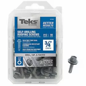 21408 ITW BRANDS Pack Drilling Roofing Screws Hex