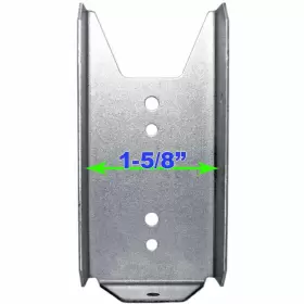 840129216087 JAKE SALES Wood Fence Rail Bracket Dimensional #2