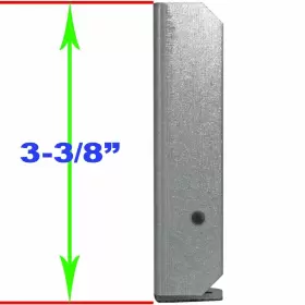 840129216087 JAKE SALES Wood Fence Rail Bracket Dimensional #3