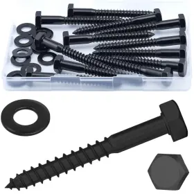 LJFTB-5 JROUTH Set Hex Lag Screws Bolts Wood Washer