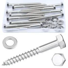 LJFTS-5 JROUTH Set Hex Lag Screws Bolts Wood
