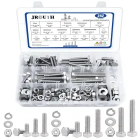 WLJ-304-242 JROUTH Hex Head Nuts Bolts Steel Kit