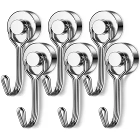 AZX12 JUNARTER Pack Magnetic Hooks Neodymium Magnet Swivel