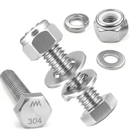 307-SSB-1-4X1-1-4-25 KADRICK Hex Bolts Lock Nuts Total Stainl