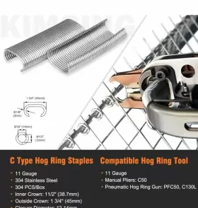 AC50 KIMSING Gauge Ring Staples Gabions Box Crown #3