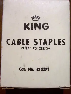 2125PL KING Cable Staples Conductor Box Nos #2