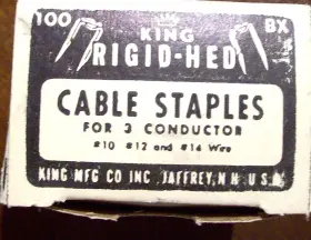 2125PL KING Cable Staples Conductor Box Nos