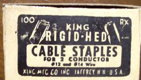 8180PL KING Rx Cable Staples Conductor Box Nos