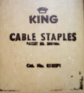RX-P5 KING Cable Staples Conductor Box Nos #3