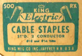 RX-P5 KING Cable Staples Conductor Box Nos