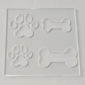 MJC1002 KINGRIA Print Dog Bone Paw Router Template