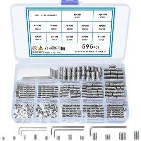 BKYWM040 KOXXIAMOQ Set Screws Allen Head Grub Metr Kit