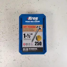 SML-C150-250 KREG Zinc Pocket Hole Screws