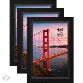 LH-RAD4X6-BLK3 LANGDON HOUSE Frames Pack Beveled Accent Ta