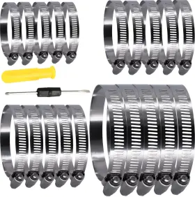 755467201551 LAZIRO Steel Worm Gear Hose Clamps