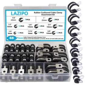 1-1-4 LAZIRO Cable Clamp Steel Cushion Pipe Kit