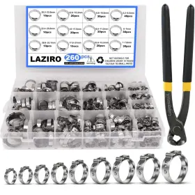 LAZIRO-260 LAZIRO Single Ear Hose Clamps Steel Crimp