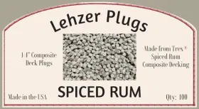 LP456 LEHZER PLUGS Trex Spiced Rum Decking