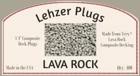 LP458 LEHZER PLUGS Trex Lava Decking