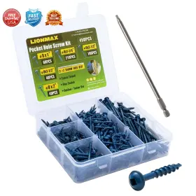 450-PS5CB8 LIONMAX Pocket Hole Screws Kit
