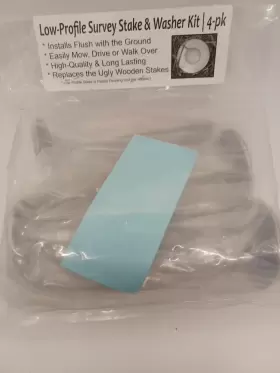 SMWK-4PK-PL LOW PROFILE SURVEY STAKE Pack Stakes Washer