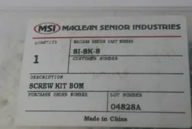 SI-SK-8 MACLEAN SENIOR INDUSTRIES Screw Bom Kit