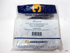 CBK38104BR25 MAKERS BOLT Pack Carriage Washers Nuts Kit