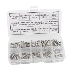 HBISO7380M25310 MCMASKE Steel Head Socket Cap Screws Hex Nuts