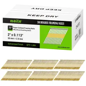 PCR2-1M MEITE Framing Nails Paper Collated Ring Shank