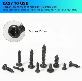 759337318684 MEIYYJ Round Pan Head Tapping Screws Laptop #2