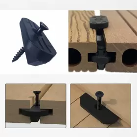 658368001520 MENGMAIN Hidden Deck Fasteners Woodnylon Clips #3
