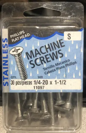 11097 MIDWEST Steel Phillips Flat Head Screws Box