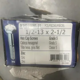 738287003406 MIDWEST FASTENER Zinc Steel Coarse Thread Hex
