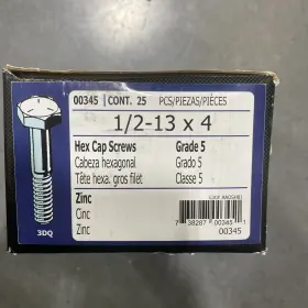 738287003451 MIDWEST FASTENER Zinc Steel Coarse Thread Hex