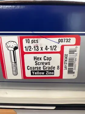 738287007329 MIDWEST FASTENER Zinc Hex Cap Screws