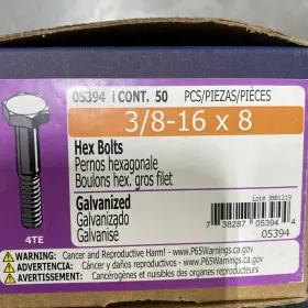 738287053944 MIDWEST FASTENER Dip Galvanized Steel Coarse Hex