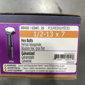 738287054101 MIDWEST FASTENER Dip Galvanized Hex Cap Screws